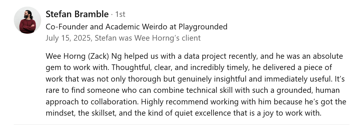 Stefan Bramble Recommendation